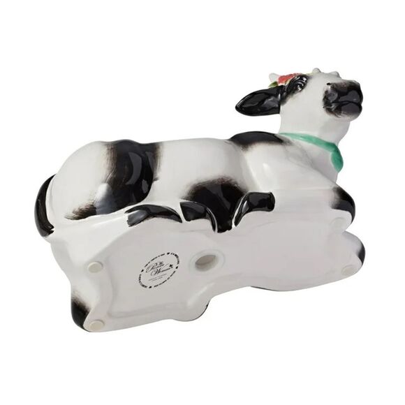 2024 🦋 New The Pioneer Woman Black & White Cow Ceramic Planter - Picture 4 of 8